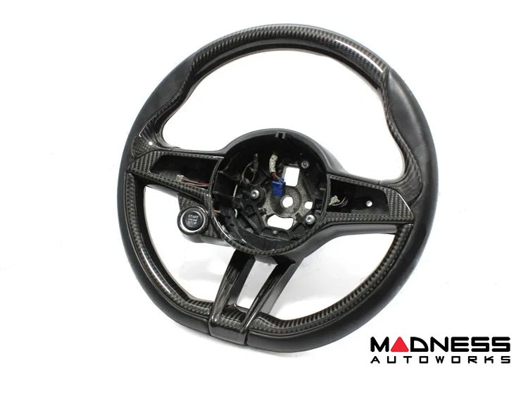 Alfa Romeo Stelvio Steering Wheel Trim - Carbon Fiber - Upper Trim Piece - QV Model