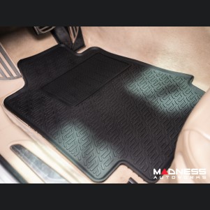 Alfa Romeo Giulia Floor Mat Set - All Weather Rubber Front/ Rear 4 Piece Set - Deluxe - Q4/ AWD Model