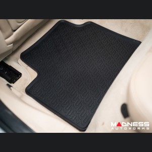 Alfa Romeo Giulia Floor Mat Set - All Weather Rubber Front/ Rear 4 Piece Set - Deluxe - Q4/ AWD Model