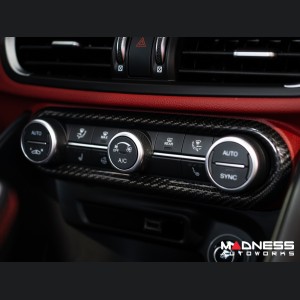 Alfa Romeo Giulia Air Conditioning Dash Bezel - Carbon Fiber - '20+ models - Feroce Carbon