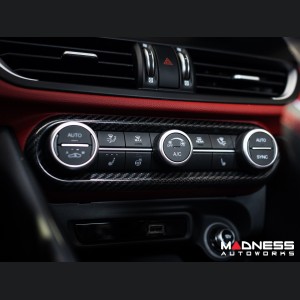 Alfa Romeo Giulia Air Conditioning Dash Bezel - Carbon Fiber - '20+ models - Feroce Carbon