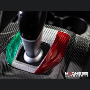 Alfa Romeo Giulia Shift Gate Trim Panel - Carbon Fiber - Pre '20 - Italian Theme - Feroce Carbon 