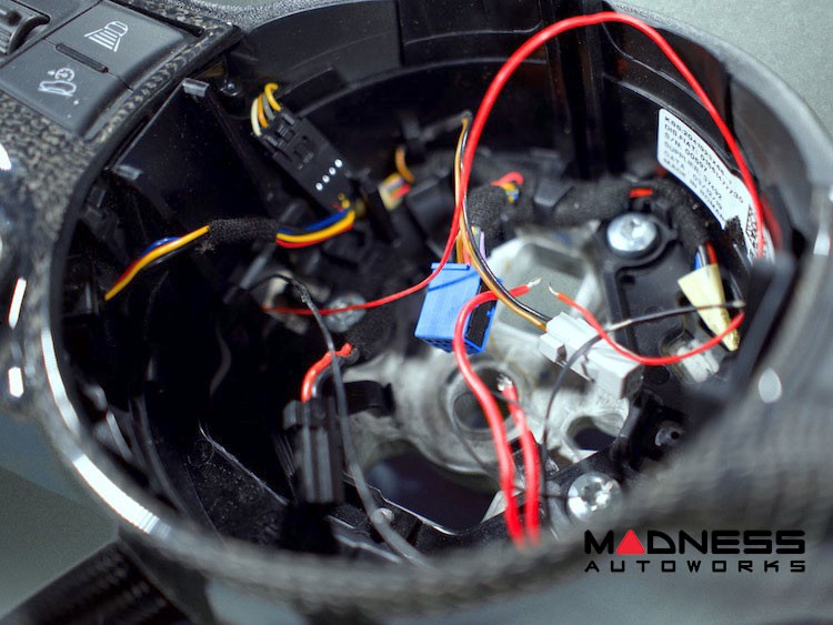 Alfa Romeo Stelvio Steering Wheel - Carbon Fiber w/ LED Functions - QV Models - Perforated Leather 