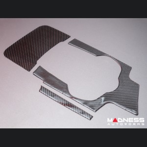 Alfa Romeo Stelvio Shift Console Cover Trim - Carbon Fiber - Flexible / Self Adhesive