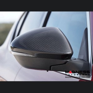 Alfa Romeo Stelvio Mirror Covers - Carbon Fiber - Full Replacements - Feroce Carbon - w/ Factory Clips 
