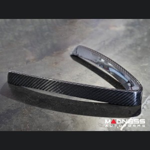 Alfa Romeo Stelvio Front V Shield Grill Frame + Emblem Frame Kit - Carbon Fiber - QV Model