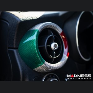 Alfa Romeo Stelvio Interior Air Vent Cover Trim Kit - Carbon Fiber - Front Only - set of 2 - Italian Theme - Feroce Carbon