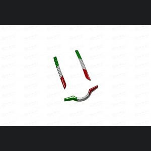 Alfa Romeo Giulia Center Console Frame Trim - Carbon Fiber - Italian Flag - Pre '20 Models 