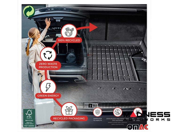 Alfa Romeo Stelvio Cargo Mat - w/ out Premium Sound - OMAC Premium