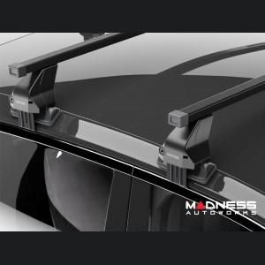 Alfa Romeo Stelvio Roof Rack Cross Bars - for models w/o factory roof rails - Black 