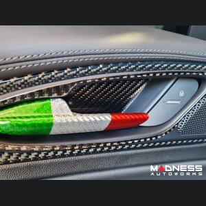 Alfa Romeo Stelvio Inner Door Bowl Cover Kit - Carbon FIber - Flexible / Self Adhesive 