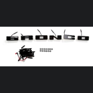 Ford Bronco Front Grille Letter Kit - B R O N C O - Black - Illuminated