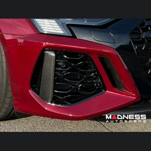 Audi RS3 Front Bumper Intake Trim - Carbon Fiber - 2021+ models