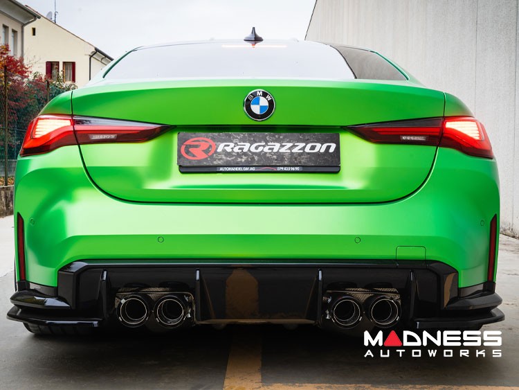 BMW M4 Performance Exhaust - 3.0L Competition - Ragazzon - Evo Line - Axle Back w/ Valves - Dual Exit/ Quad Carbon Tips