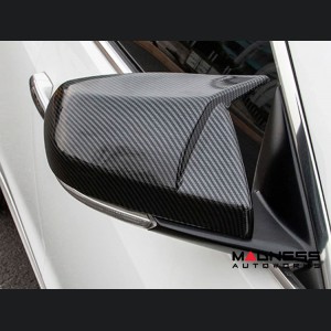 Cadillac CTS Mirror Covers - Carbon Fiber - Full Replacements - Feroce Carbon - w/ Factory Clips