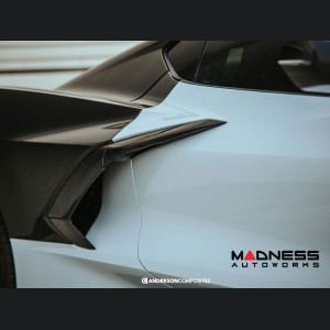 Chevrolet Corvette C8 Carbon Fiber Exterior Side Scoop Trim - Anderson Composites 