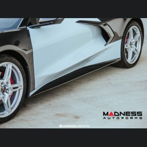 Chevrolet Corvette C8 Carbon Fiber Side Skirt Extensions - Anderson Composites