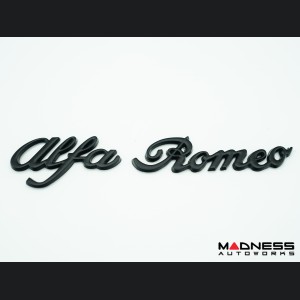 Alfa Romeo Emblem - Black - "Alfa Romeo"