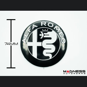 Alfa Romeo Emblems & Badges Kit - Black - "Alfa Romeo" + "Sportiva" Emblems + 2 AR Badges