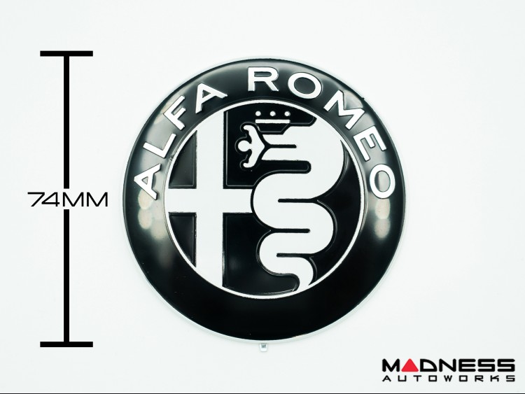 2x GRÜN 74mm ALFA ROMEO Auto Logo Emblem Abzeichen Aufkleber 7,4