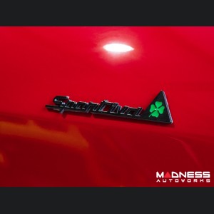 Alfa Romeo Emblem - Black - "Sportiva" w/ Cloverleaf