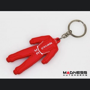 Keychain - Sparco - Red Rubber Racing Suit