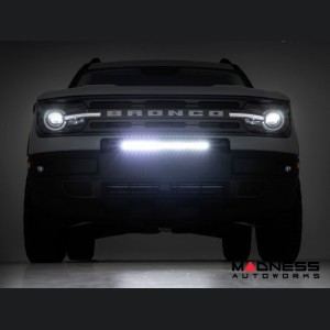 Ford Bronco Sport Front Bumper Light Bar Mount w/ 20" Single Row Chrome Series LED