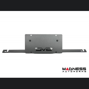 Ford Bronco Front License Plate Relocation Bracket - Factory Capable Steel Bumper - DV8 - Angled