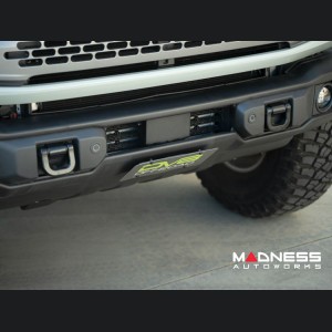 Ford Bronco Front License Plate Relocation Bracket - Factory Capable Steel Bumper - DV8 - Angled