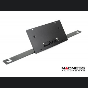 Ford Bronco Front License Plate Relocation Bracket - Factory Capable Steel Bumper - DV8 - Angled