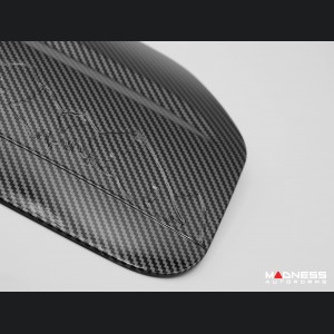 Ford Bronco Fuel Door Cover - Mountain Range Design - Gloss Carbon Fiber Finish