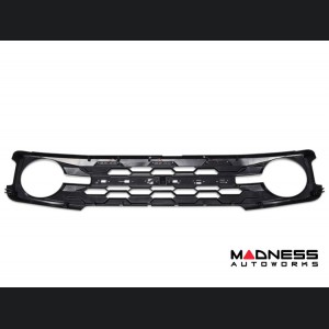 Ford Bronco Front Grille - Para Hex Style - IAG - I-Line - Gloss Black w/ Lights