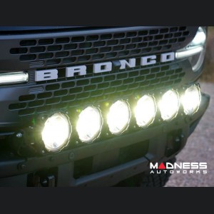 Ford Bronco Light Upgrade - Front Bumper Bar - Gravity LED Pro6 39" Light Bar - Modular Bumper