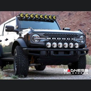 Ford Bronco Light Upgrade - Front Bumper Bar - Gravity LED Pro6 39" Light Bar - Modular Bumper