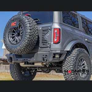 Ford Bronco Rear Bumper - FAB - w/ 6in Slim Line LED & Black Series Cube Lights