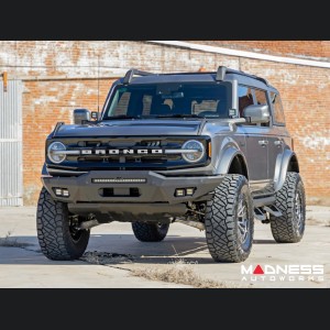 Ford Bronco Front Bumper - Full Width w/ 20" Black Series White DRL and White DRL Cubes