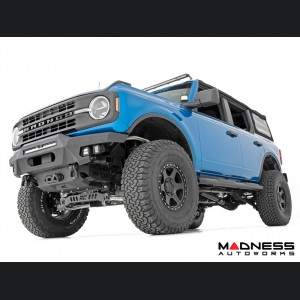 Ford Bronco Front Bumper - High Clearance - 20" Black Series Light Bar w/ White DRL & Black Series White DRL Cubes