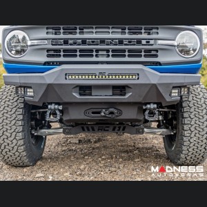 Ford Bronco Front Bumper - High Clearance - 20" Black Series Light Bar & Black Series Amber DRL Cubes 