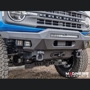 Ford Bronco Front Bumper - High Clearance - 20" Black Series Light Bar & Black Series Amber DRL Cubes 