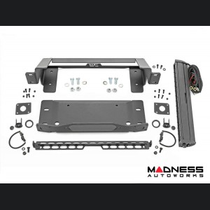 Ford Bronco Winch Mount - High Mount - OE Modular Bumper - Rough Country - W/ Black Series LED