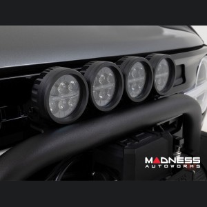 Ford Bronco Front Bumper Guard - Safari Bar - OE Modular Bumper - Rough Country - w/ 12in Dual Row Black Series LED