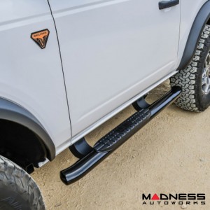 Ford Bronco Nerf Step Bars - 2 Door - Pro Traxx 4 Oval - Textured Black - Westin