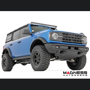 Ford Bronco Light Upgrade - Windshield Light Bar Kit - Rough Country - 50" Single Row LED - Black Series