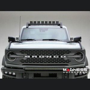 Ford Bronco Roof Rack - ZROADZ - 2 Door - Kit w/ Amber & White LED Pods & Rear Light Bar