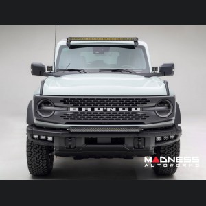 Ford Bronco Lighting Upgrade - Front - Factory Bumper - ZROADZ - Bumper Top Light Bar - w/ 30 Inch Single Row LED Bar