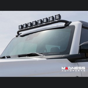 Ford Bronco Light Upgrade - Roof Rack Light Mount Bar - Tubular - 8x 3-Inch White Pod Lights