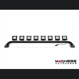 Ford Bronco Light Upgrade - Roof Rack Light Mount Bar - Tubular - 8x 3-Inch White Pod Lights