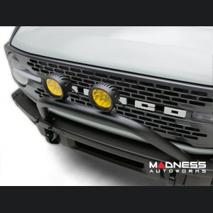 Ford Bronco Bull Bar - Front - Factory Bumper - ZROADZ - Standard - 4in Round Amber LED