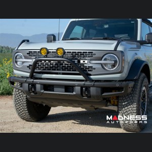 Ford Bronco Bull Bar - Front - Factory Bumper - ZROADZ - Standard - 4in Round Amber LED