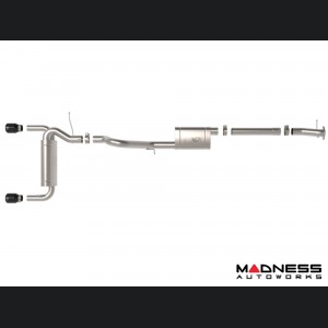 Ford Bronco Performance Exhaust System - Cat Back - Vulcan Series - Dual Exit - AFE - 3" - Black Tips